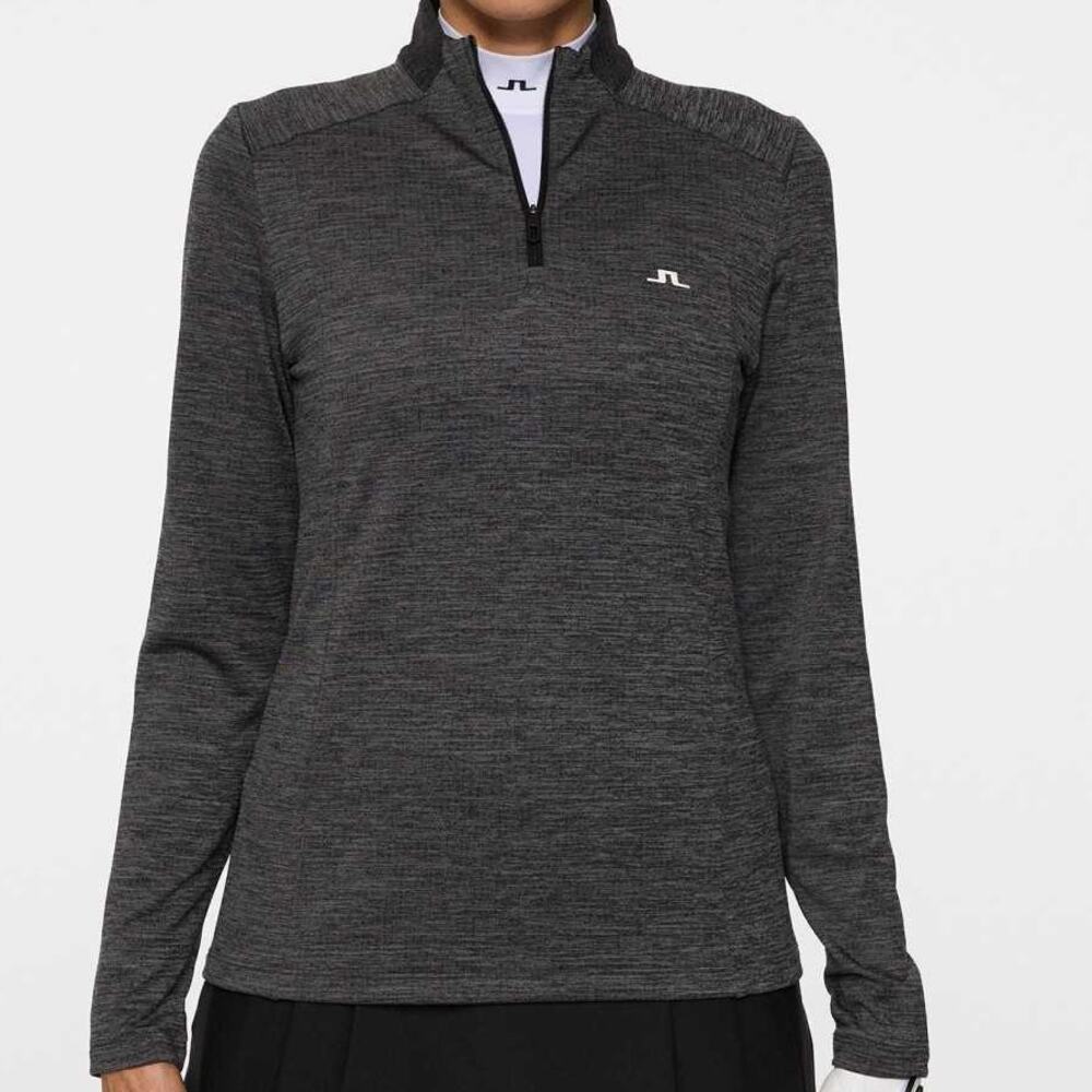 J. Lindeberg Steffi Quarter Zip Midlayer Asphalt Grey Women's Size XS NWT